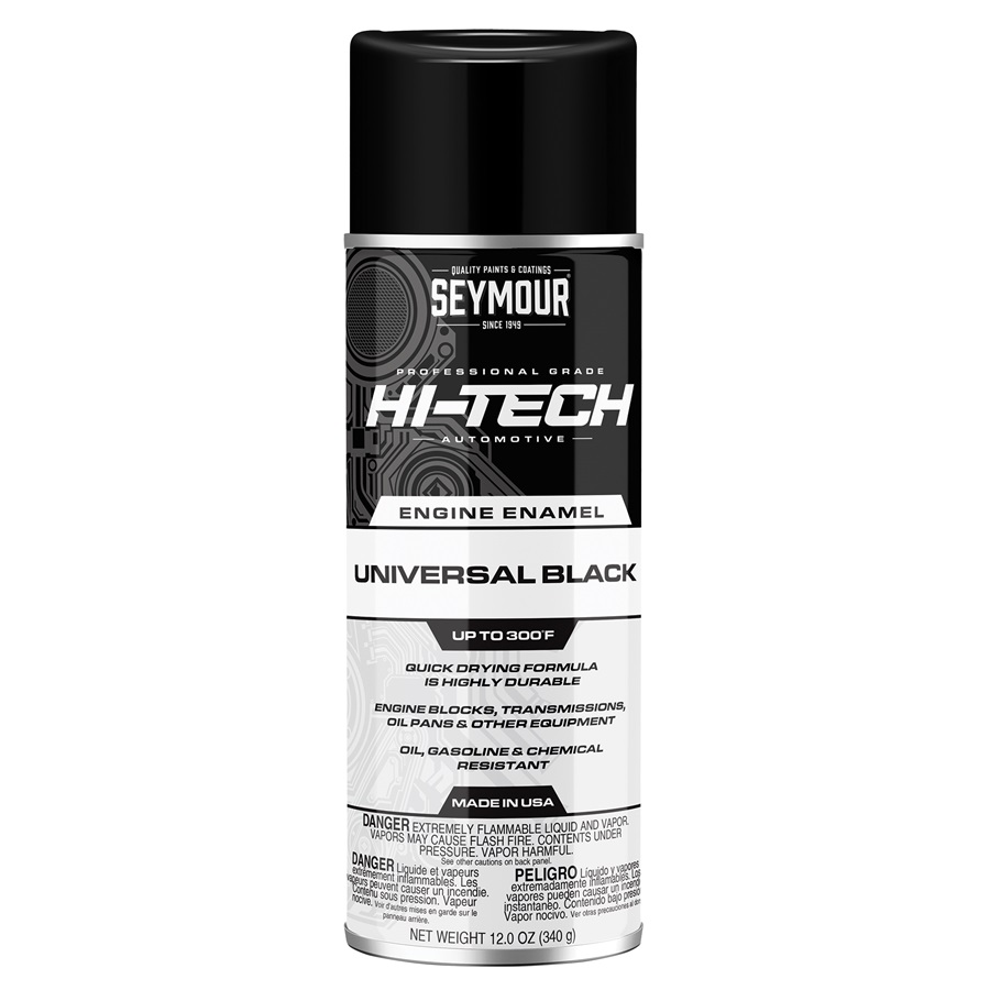 SEYMOUR® HI-TECH 300 Degree Engine Enamels - Universal Black, 12 oz